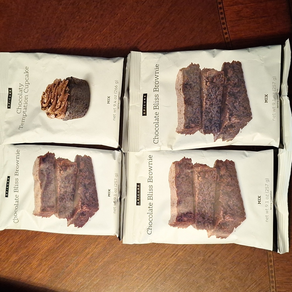 Epicure Bundle - Chocolate Bliss Brownie, Chocolaty Temptation Cupcake - NWT